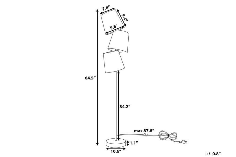 Grande Gulvlampe 164 cm - Sort - Belysning - Lamper & indendørsbelysning - Gulvlampe & standerlampe