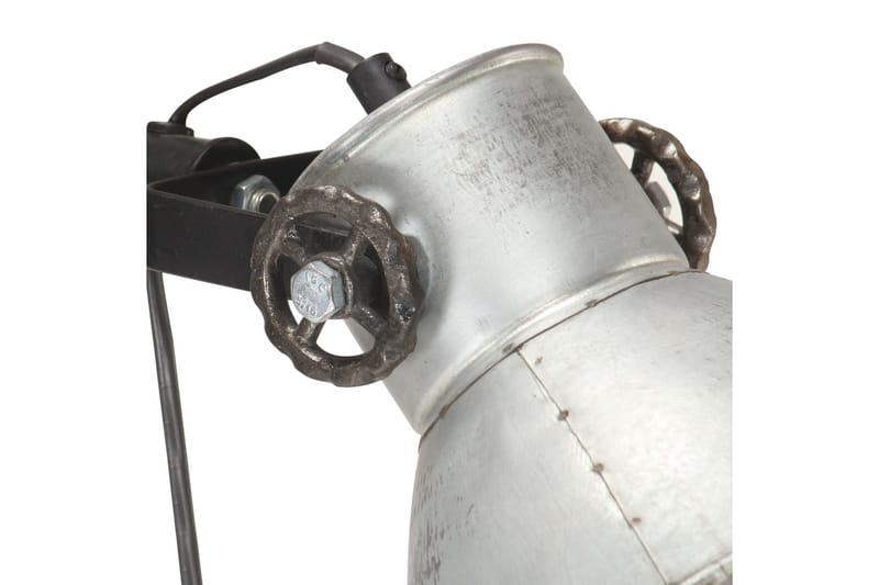 Gulvlampe med 2 lampeskærme e27 støbejern sølvfarvet - Sølv - Toarmet gulvlampe - Soveværelse lampe - Stuelampe - Gulvlampe & standerlampe