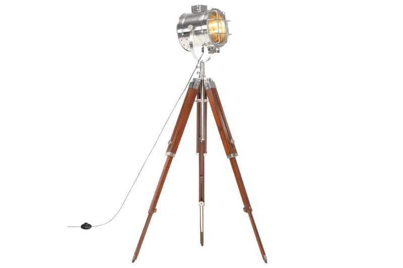 Gulvlampe Med Trefod 165 cm Massivt Mangotræ - Soveværelse lampe - Stuelampe - Gulvlampe & standerlampe