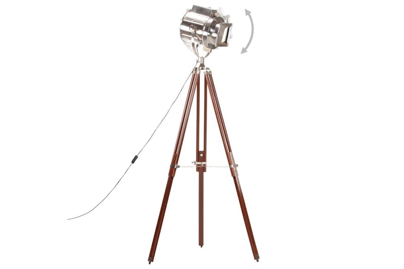 Gulvlampe Med Trefod 180 cm Massivt Mangotræ - Belysning - Lamper & indendørsbelysning - Gulvlampe & standerlampe