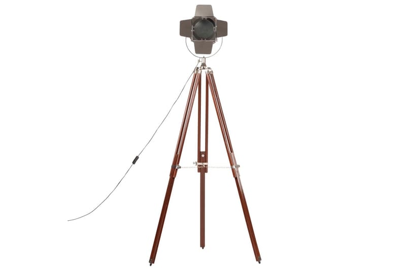 Gulvlampe Med Trefod 180 cm Massivt Mangotræ - Belysning - Lamper & indendørsbelysning - Gulvlampe & standerlampe