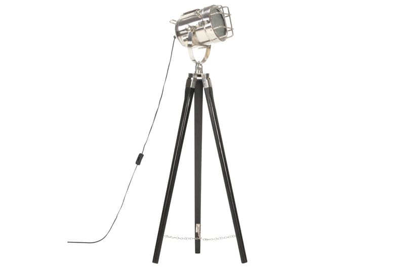 Gulvlampe Med Trefod 97 cm Massivt Mangotræ Sort - Soveværelse lampe - Stuelampe - Gulvlampe & standerlampe