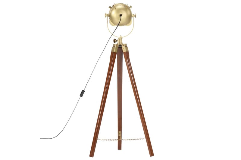 Gulvlampe Med Trefod 97 cm Massivt Mangotræ - Soveværelse lampe - Stuelampe - Gulvlampe & standerlampe