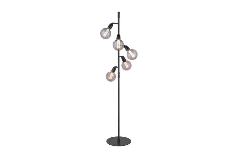 Halo Design Gulvlampe - Soveværelse lampe - Stuelampe - Femarmet gulvlampe - Gulvlampe & standerlampe