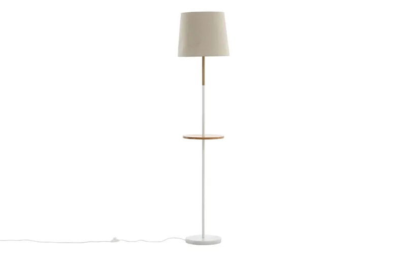Hattman gulvlampe, Linned/Marmor/Beige/Brun/Hvid
