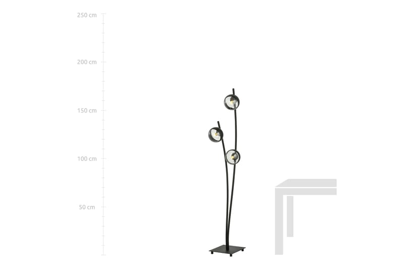 Hunter Lp3 gulvlampe Sort - Scandinavian Choice - Stuelampe - Gulvlampe & standerlampe - Soveværelse lampe