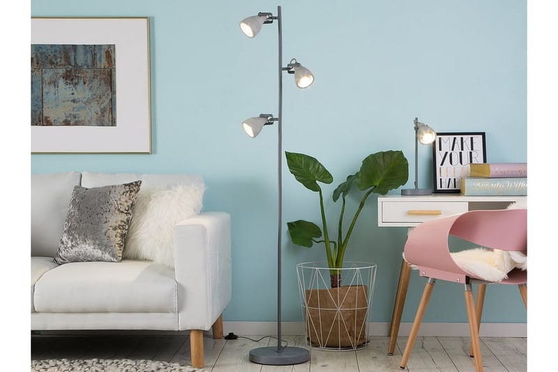 Mistago Gulvlampe 163 cm - Grå - Belysning - Lamper & indendørsbelysning - Gulvlampe & standerlampe