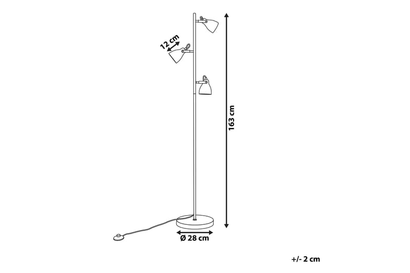 Mistago Gulvlampe 163 cm - Grå - Soveværelse lampe - Stuelampe - Gulvlampe & standerlampe