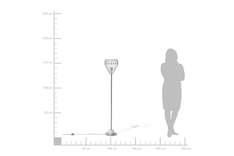 Mooni Gulvlampe 160 cm - Messing - Belysning - Lamper & indendørsbelysning - Gulvlampe & standerlampe
