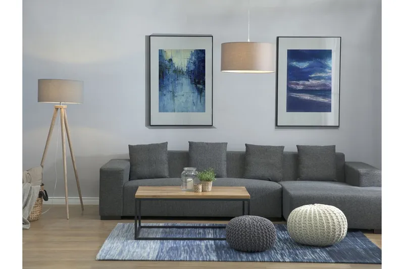 Nitra Gulvlampe 142 cm - Grå - Belysning - Lamper & indendørsbelysning - Gulvlampe & standerlampe