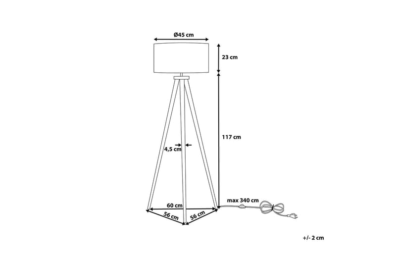 Nitra Gulvlampe 142 cm - Hvid - Belysning - Lamper & indendørsbelysning - Gulvlampe & standerlampe