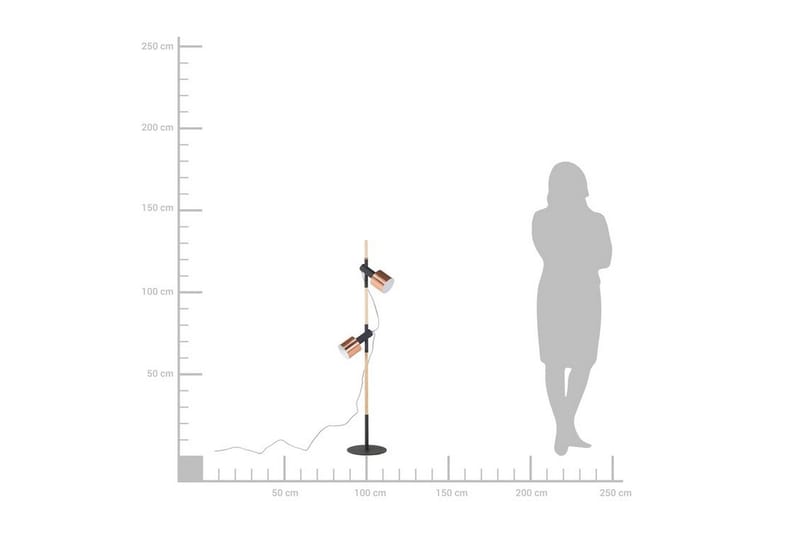 Owens gulvlampe 130 cm - Sort - Belysning - Lamper & indendørsbelysning - Gulvlampe & standerlampe