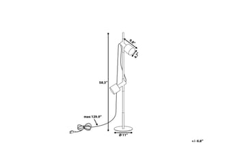 Owens gulvlampe 130 cm - Sort - Belysning - Lamper & indendørsbelysning - Gulvlampe & standerlampe - Toarmet gulvlampe