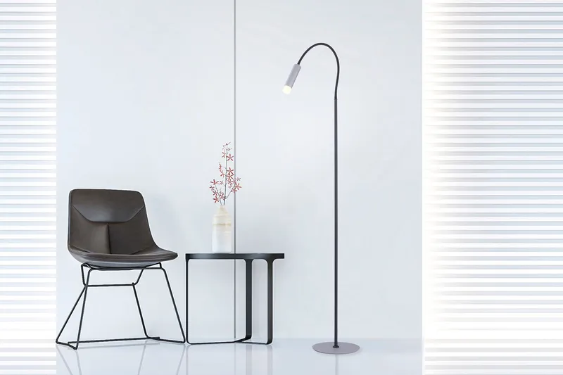 PURE-GEMIN gulvlampe, aluminium - Belysning - Lamper & indendørsbelysning - Gulvlampe & standerlampe