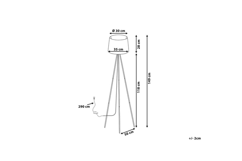 Sambra Gulvlampe 149 cm - Sort - Soveværelse lampe - Stuelampe - Gulvlampe & standerlampe