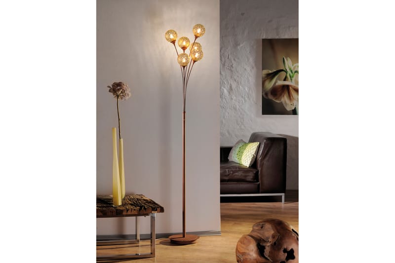 Sheree Standerlampe - Orange/Kobber - Soveværelse lampe - Stuelampe - Gulvlampe & standerlampe