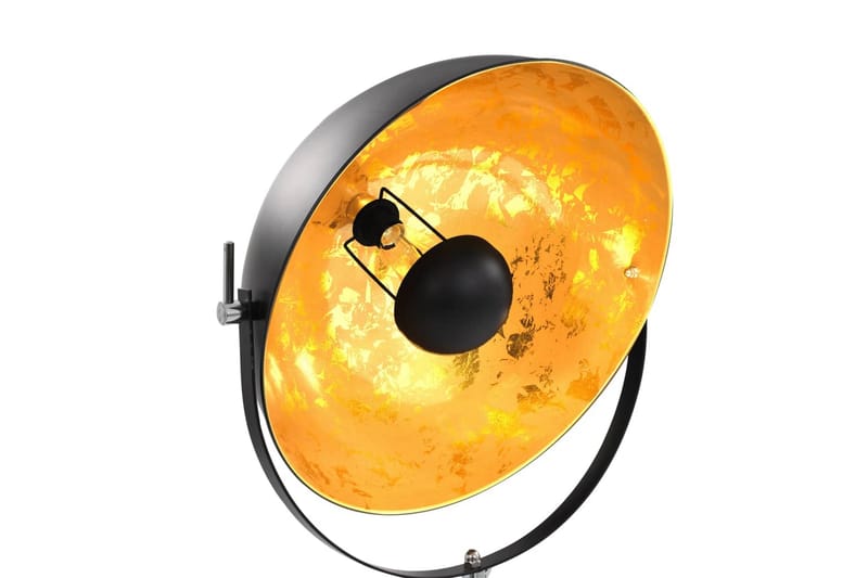 standerlampe E27 51 cm sort og guld - Soveværelse lampe - Stuelampe - Gulvlampe & standerlampe