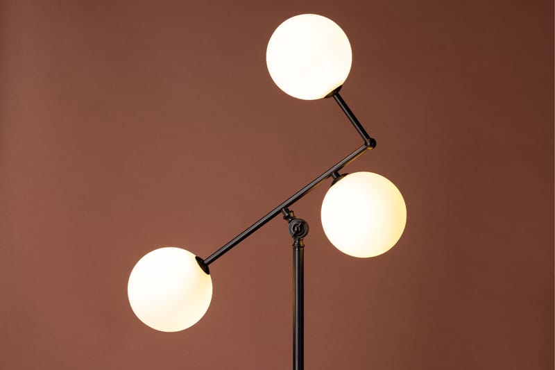 Marsan Gulvlampe 160 cm - Sort - Belysning - Lamper & indendørsbelysning - Gulvlampe & standerlampe - Trearmet gulvlampe