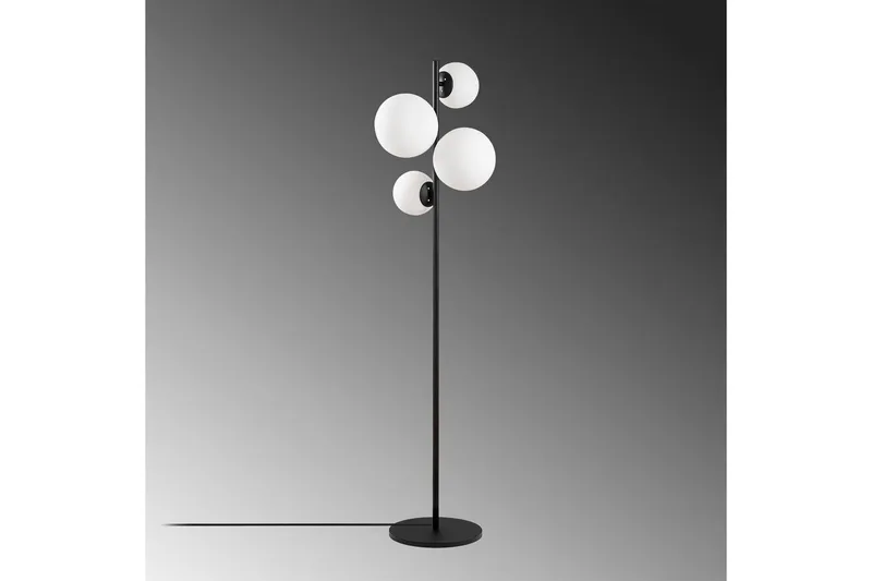 Gulvlampe Subin Sort / Hvid - Sort / Hvid - Belysning - Lamper & indendørsbelysning - Soveværelse lampe