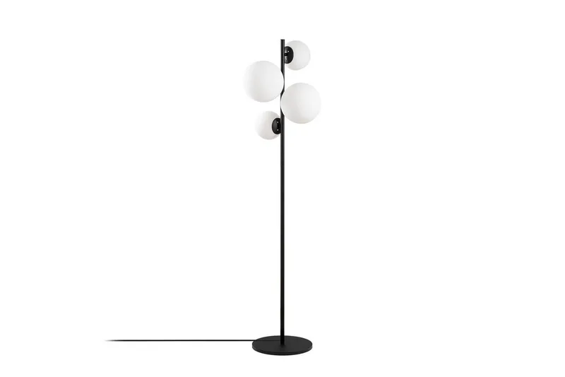 Gulvlampe Subin Sort / Hvid, Sort / Hvid