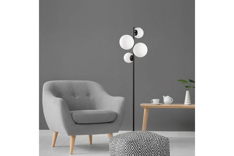 Gulvlampe Subin Sort / Hvid - Sort / Hvid - Belysning - Lamper & indendørsbelysning - Soveværelse lampe
