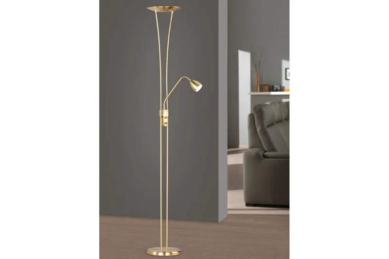 Gulvlampe TRIO Arizona Messing - Messing - Belysning - Lamper & indendørsbelysning - Soveværelse lampe