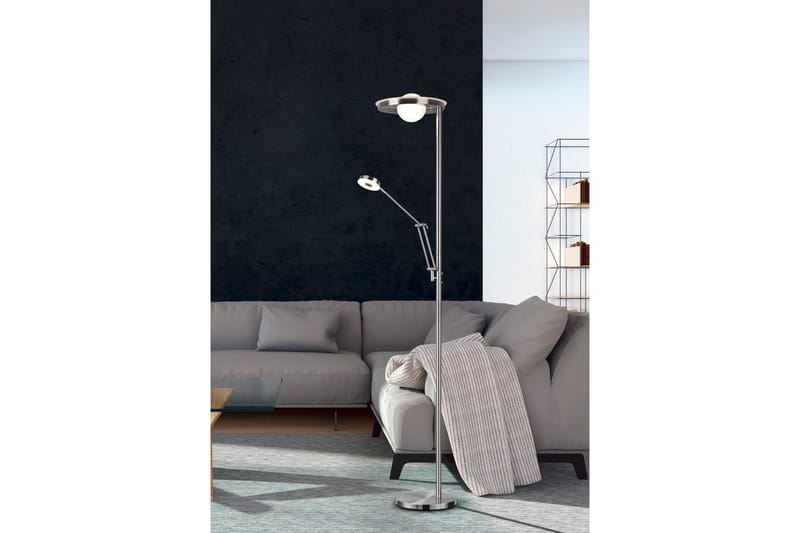 Gulvlampe TRIO Barrie Børstet stål - Børstet stål - Belysning - Lamper & indendørsbelysning - Soveværelse lampe