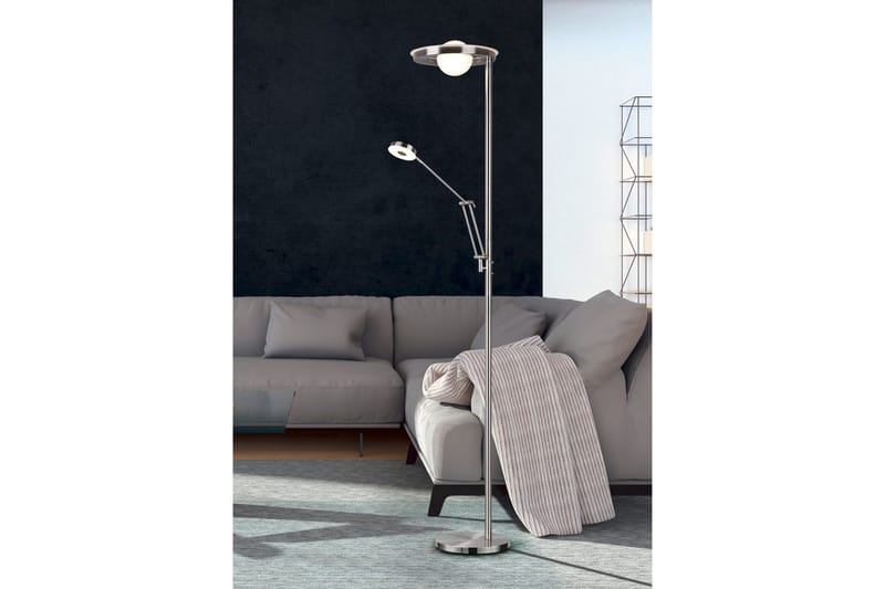 Gulvlampe TRIO Barrie Børstet stål - Børstet stål - Belysning - Lamper & indendørsbelysning - Soveværelse lampe