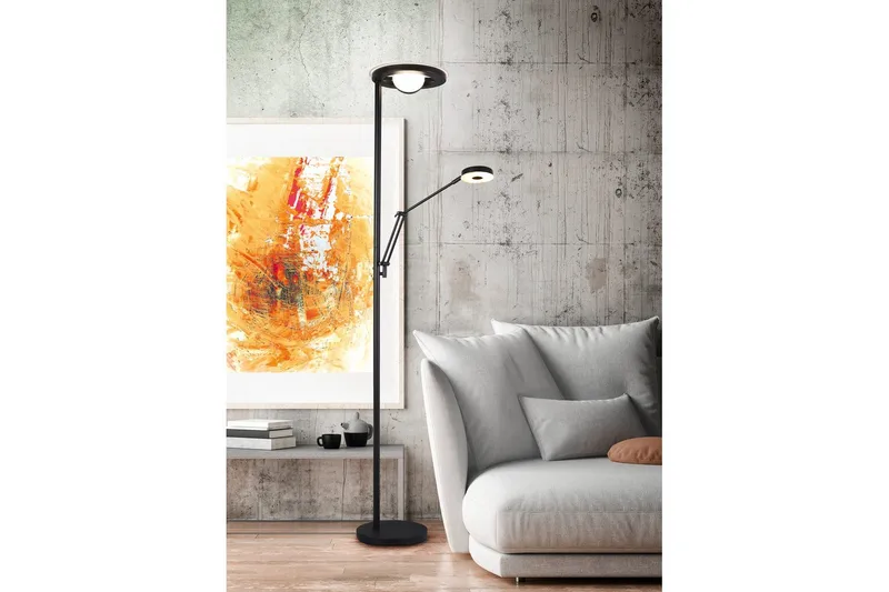 Gulvlampe TRIO Barrie Matsort - Matsort - Belysning - Lamper & indendørsbelysning - Soveværelse lampe