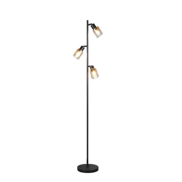 Gulvlampe TRIO Cadiz - Mat sort/Amber - Belysning - Lamper & indendørsbelysning - Soveværelse lampe