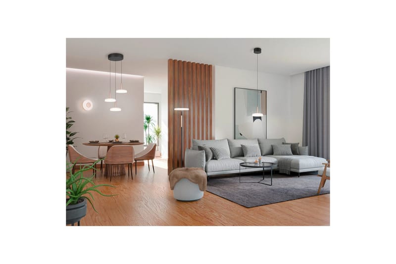 Gulvlampe TRIO Celeste Mat sort/hvid/kaffebrun - Mat sort/hvid/kaffebrun - Belysning - Lamper & indendørsbelysning - Soveværelse lampe