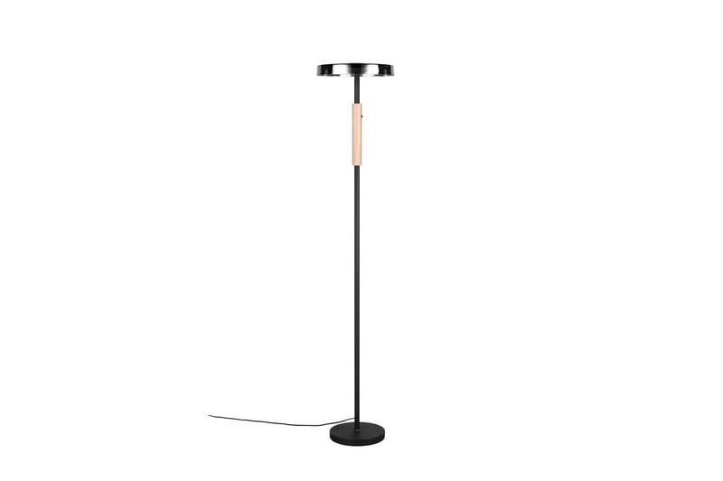 Gulvlampe TRIO Celeste Mat sort/krom/træ - Mat sort/krom/træ - Belysning - Lamper & indendørsbelysning - Soveværelse lampe