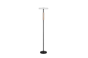 Gulvlampe TRIO Celeste Mat sort/krom/træ - Mat sort/krom/træ - Belysning - Lamper & indendørsbelysning - Soveværelse lampe