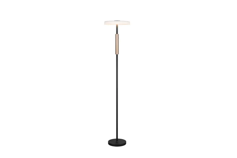 Gulvlampe TRIO Celeste Mat sort/krom/træ - Mat sort/krom/træ - Belysning - Lamper & indendørsbelysning - Soveværelse lampe
