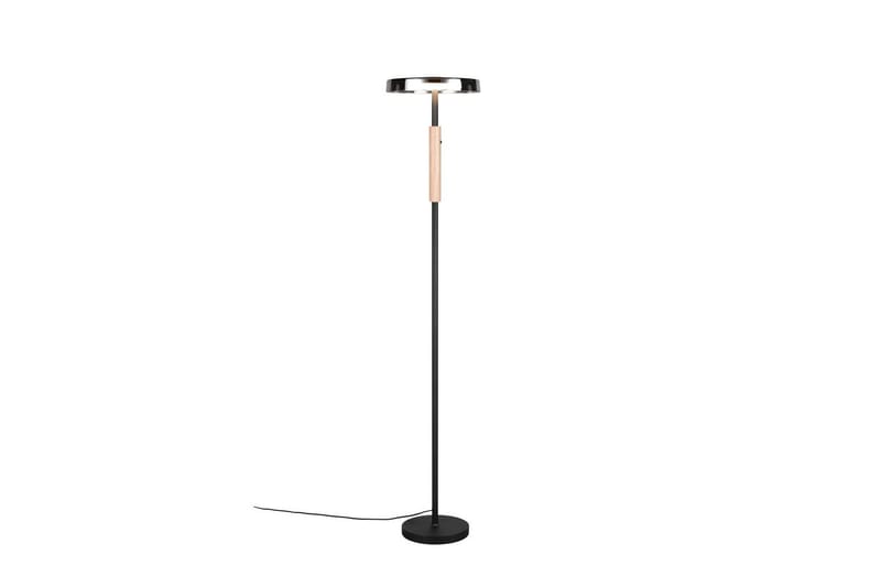 Gulvlampe TRIO Celeste Mat sort/krom/træ - Mat sort/krom/træ - Belysning - Lamper & indendørsbelysning - Soveværelse lampe