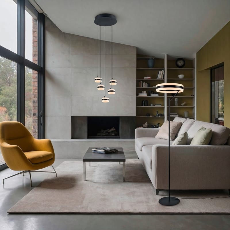 Gulvlampe TRIO Dios - Mat sort - Belysning - Lamper & indendørsbelysning - Soveværelse lampe