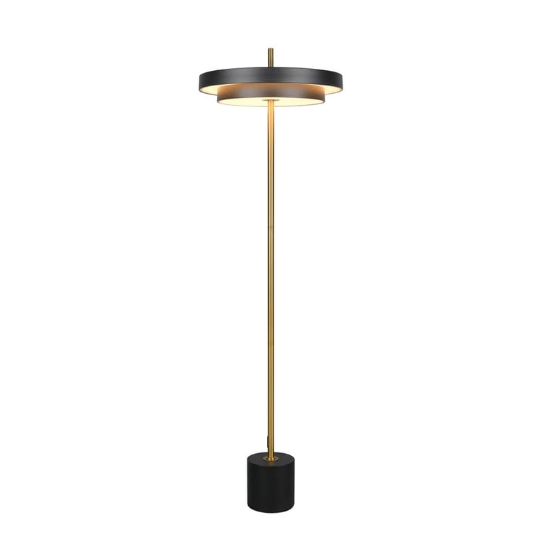 Gulvlampe TRIO Keaton - Mat sort/Messing - Belysning - Lamper & indendørsbelysning - Soveværelse lampe