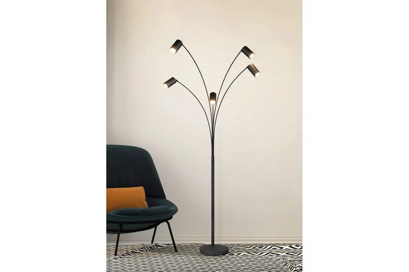 Gulvlampe TRIO Marley Matsort - Matsort - Belysning - Lamper & indendørsbelysning - Soveværelse lampe