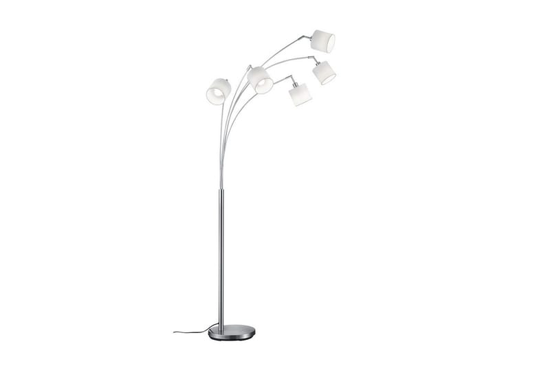 Gulvlampe TRIO Tommy Bøjet Børstet stål, Børstet stål