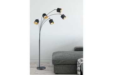 Gulvlampe TRIO Tommy Bøjet Matsort - Matsort - Belysning - Lamper & indendørsbelysning - Soveværelse lampe
