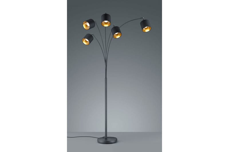 Gulvlampe TRIO Tommy Bøjet Matsort - Matsort - Belysning - Lamper & indendørsbelysning - Soveværelse lampe