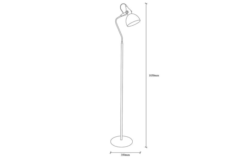 Gulvlampe Zinra Sort / Rany - 35 x 30 cm - Belysning - Lamper & indendørsbelysning - Soveværelse lampe