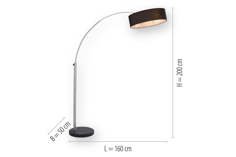 Gulvlampe Petro - 50x200x160 cm - Belysning - Lamper & indendørsbelysning - Soveværelse lampe