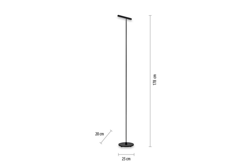 Gulvlampe Pure Tutua - 20x178x27 cm - Belysning - Lamper & indendørsbelysning - Soveværelse lampe