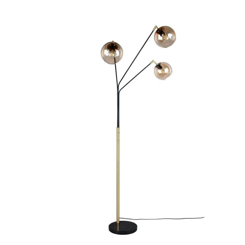 Gulvlampe Paxton - Mat sort/guld - Belysning - Lamper & indendørsbelysning - Soveværelse lampe