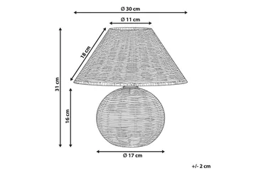 Gyarki Bordlampe 31 cm E27 - Naturlig - Belysning - Lamper & indendørsbelysning - Bordlampe