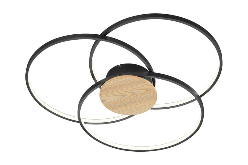 Trio Lighting Sedona LED plafond matsort/træ - Belysning - Lamper & indendørsbelysning - Køkkenlampe - Loftlampe køkken