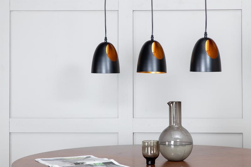 Lendale Pendel Dimmer LED Stor Sort/Kobber - Loftlampe køkken - Vindueslampe hængende - Vindueslampe - Pendellamper & hængelamper - Soveværelse lampe - Stuelampe