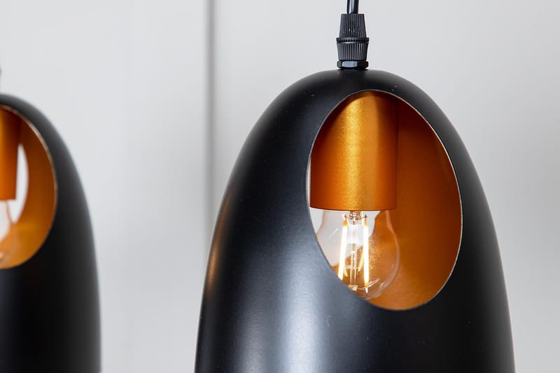 Lendale Pendel Dimmer LED Stor Sort/Kobber - Loftlampe køkken - Vindueslampe hængende - Vindueslampe - Pendellamper & hængelamper - Soveværelse lampe - Stuelampe