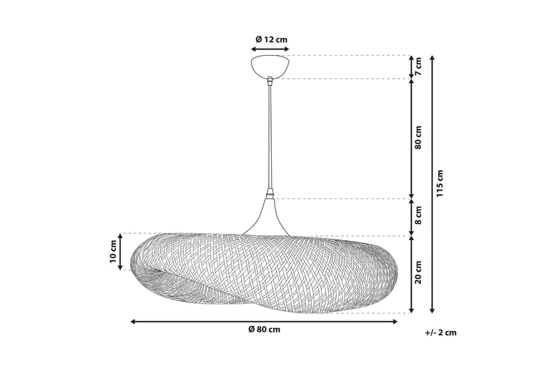 Boyne Loftlampe Stor - Bambus/Lysebrun - Loftlampe køkken - Vindueslampe hængende - Vindueslampe - Pendellamper & hængelamper - Soveværelse lampe - Netlampe - Stuelampe